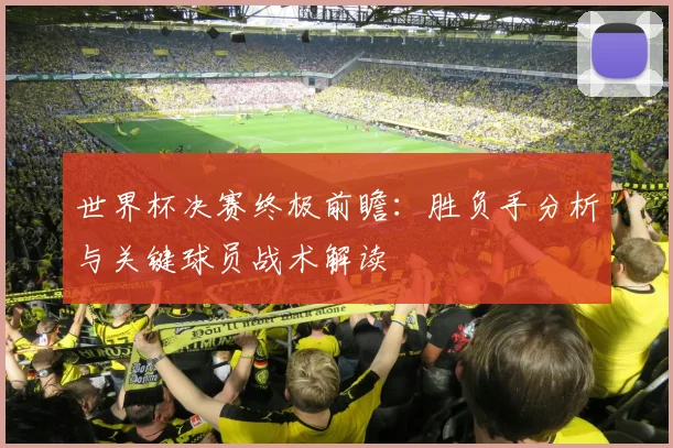 世界杯决赛终极前瞻：胜负手分析与关键球员战术解读